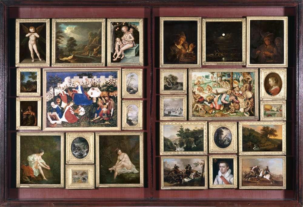 Das Foto zeigt die Eilfthe Abteilung, ein Gemäldekabinett aus der Sammlung Prehn